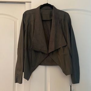 NWT Blank NYC gray faux leather jacket